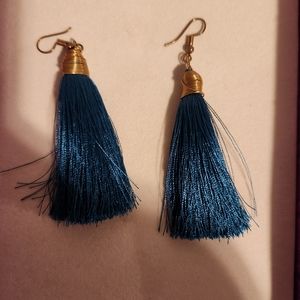 Turquoise tassel earrings